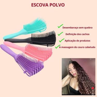 Imagem de Escova Pente de Cabelo Polvo Definição dos Cachos Fitagem Dedolis - IM