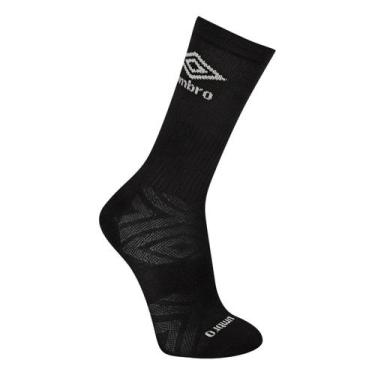 Imagem de Meia Santos 26/27 Umbro Unissex, Preto, Off white, 39/43