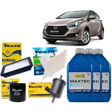 Imagem de Kit Troca De Óleo 5w30 e Filtros Hyundai Hb20 e Hb20s 1.0 12v 2019 202