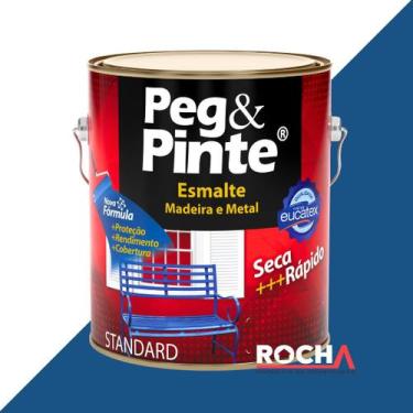 Imagem de Tinta Esmalte Peg e Pinte para Ferro e Metal 900ml - Eucatex, Azul Fra
