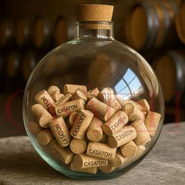 Imagem de Garrafao De Vidro 7 litros (stambul) (cristalys) + Rolha 60cm - Casato