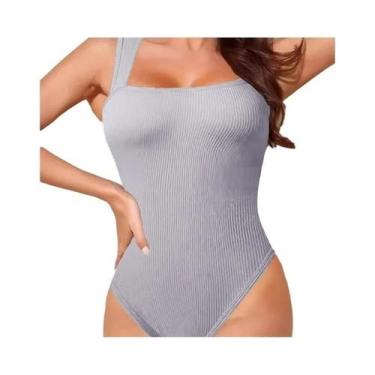 Imagem de Body Feminino Sem Costura, Sem Mangas, Em Malha, De Alta Elasticidade,