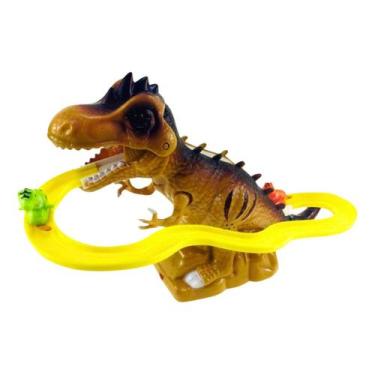 Imagem de Pista Elevador Dinossauro Som Luz Tunel Escorregador Menino - Toy King