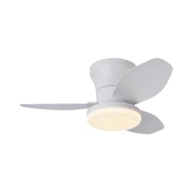 Imagem de Ventilador De Teto LED De 25'' Com Luz E Controle Remoto, 3 Lâminas Pa