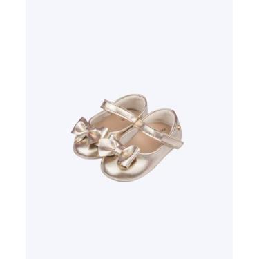 Imagem de Sapatinho de Bebê Laço Dourado Menina Pampili 379730000, Dourado, 15