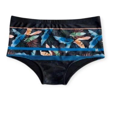 Imagem de Sungão Estampado Folhagem Escura Masculino Mash 303.63, Preto, GG