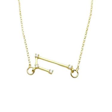 Imagem de Colar de Ouro 18k com Pingente Constelação do Zodíaco Banhado - Tropic