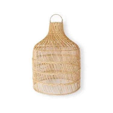 Imagem de Luminária Decorativa de Teto em Rattan 73x49cm - Santa Cecília