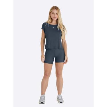 Imagem de Shorts Esportivo Enfim Active Estampado Feminino -, Chumbo, P