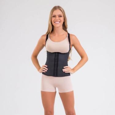Imagem de Cinta Modeladora Corselt Emborrachada C/alca Esbelt, Preto, 4EG (111-1