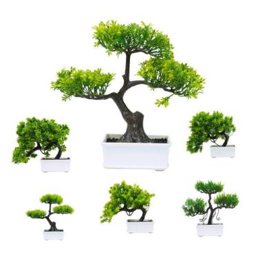 Imagem de Mini Bonsai Arvore Artificial com Vaso Decorativo Enfeite Castela - CA