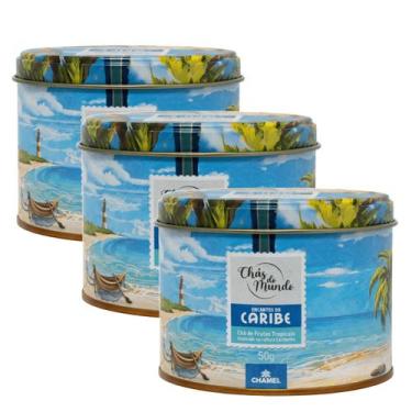 Imagem de Kit 3 Lata de Chás do Mundo Caribe 50g Chamel