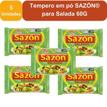 Imagem de Kit 5 Unidades Tempero em Pó Sazón Para Saladas 60g Realce Sabor Rápid