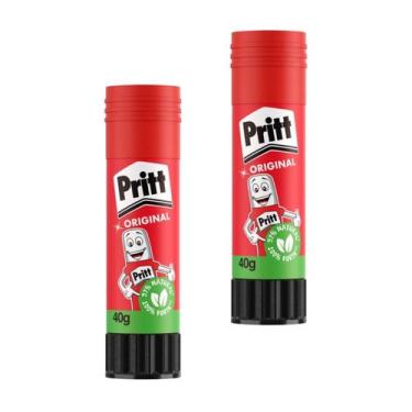 Imagem de Cola Bastão Escolar Escritóio 2 Unidades 40g Branca Pritt