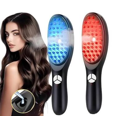 Imagem de Escova Capilar Massageadora Reduz Queda de Cabelo Terapia com Luz LED 