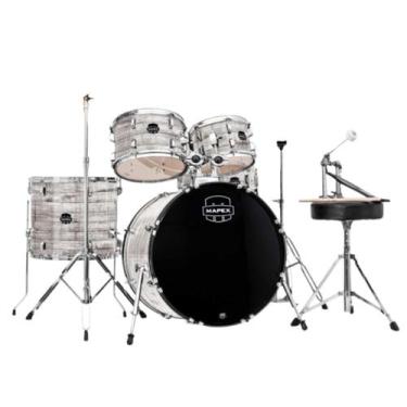 Imagem de Bateria Acústica Mapex CM5044T-FI Comet com Banco White Marblewood