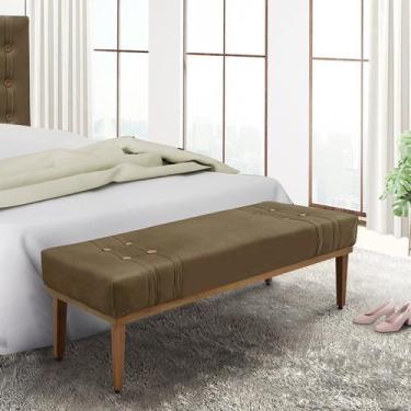 Imagem de Calçadeira Recamier Solteiro Gênova Marrom/Caramelo - Spezzia Decor