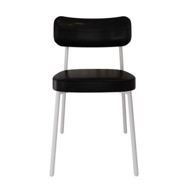 Imagem de Cadeira Alloa Fixa com 4 Pés 50 x 44,7 x 83,8 cm com 1 Unidade Preto -