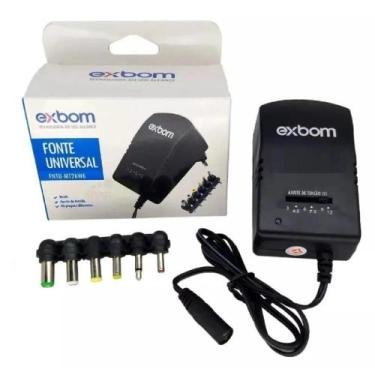 Imagem de Fonte Universal Ac 3v 6v 9v 12v 3a Dc 3000mah - Exbom, Entrada: 100V 2