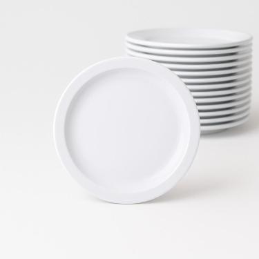 Imagem de Conjunto Paola Pratos Sobremesa em Porcelana Borda Reforçada para Mesa de Jantar Branco Tramontina