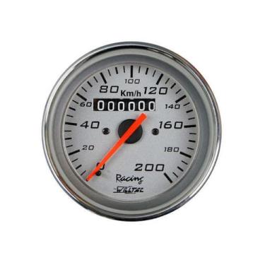 Imagem de Velocímetro Mecânico 0-200 Km/h - (w=0,5) 85mm Cinza - Willtec