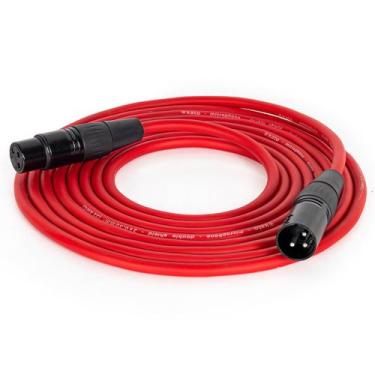 Imagem de Cabo Canon Macho x Fêmea Balanceado - CIRILO CABOS, VERMELHO, 10 MT