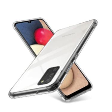 Imagem de Capa Capinha Case Anti Shock Protetora Anti Impacto Anti Queda em Silicone Flexível Compatível Samsung Galaxy A02S Tela 6.5