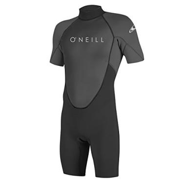 Imagem de Roupa de mergulho masculina O'Neill Reactor-2 2 mm zíper traseiro manga curta Primavera, Preto/Grafite, GG