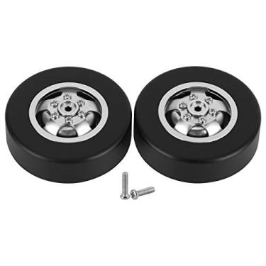 Imagem de Pneu de metal RC Drift, leve e em tamanho pequeno, resistente ao desgaste, Exquisite Workmanship RC Drift Pneu para WPL D12 RC Truck para RC Truck(Prata)