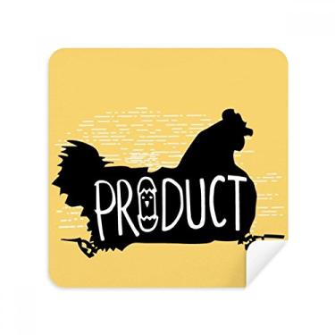 Imagem de Tecido de camurça com contorno de animal de galinha preta com tecido de camurça com 2 unidades