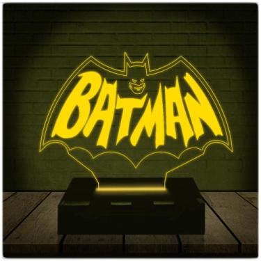 Imagem de Luminária Led Abajur  3D  Batman Dc Heroi 4  16 Cores + Controle Remot