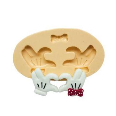 Imagem de Molde De Silicone Mickey E Minnie Mãos, Coração