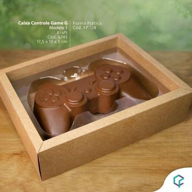 Imagem de Kit para controle de vídeo game grande com 1 forma e 5 caixas kraft com tampa e berço - CRYSTAL F