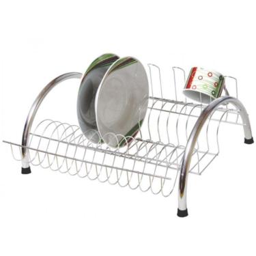 Imagem de Escorredor de Pratos Tubular Meia Lua 15 Pratos e 6 Copos