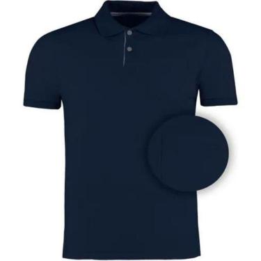 Imagem de Polo Ogochi Essencial Slim Piquet com Bolso Azul Marinho