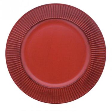 Imagem de Sousplat Listras Vermelho 33cm Polipropileno Mimo Style