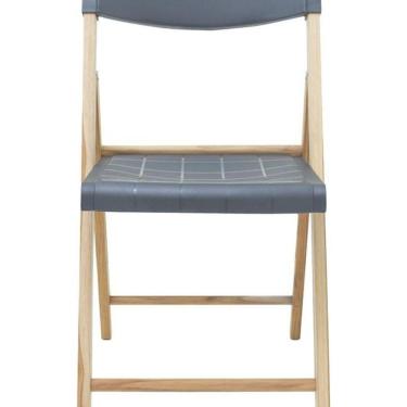 Imagem de Cadeira De Madeira Tramontina Dobrável Grafite 13797052