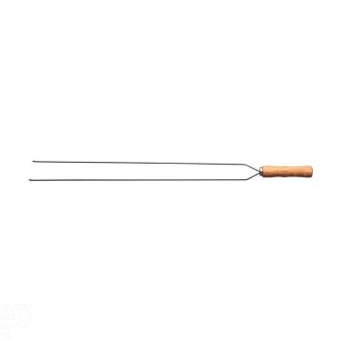 Imagem de Espeto Duplo para Churrasco Tramontina com Lâmina em Aço Inox e Cabo de Madeira 85 cm Tramontina