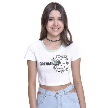 Imagem de Camiseta Retrô Cropped Teen Amofany Decote V Nas Costas  - Branco - P
