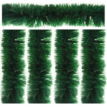 Imagem de Festão De Natal Pet Largo Verde Fosco 12cm Jogo 25 metros - Yangzi