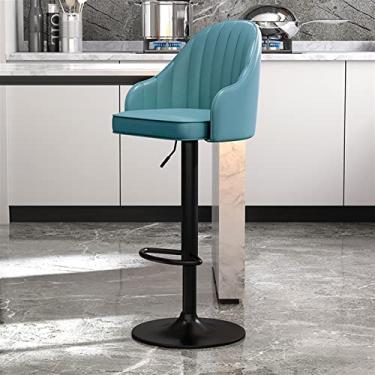 Imagem de Bancos De Bar Com Conjunto Traseiro De 2 Cadeiras Giratórias Ajustáveis ​​de Balcão De Jantar Sland, Couro PU Pernas De Metal Preto Cadeira De Ilha De Cozinha, Adequado Para Bares Domésticos, Bistrôs