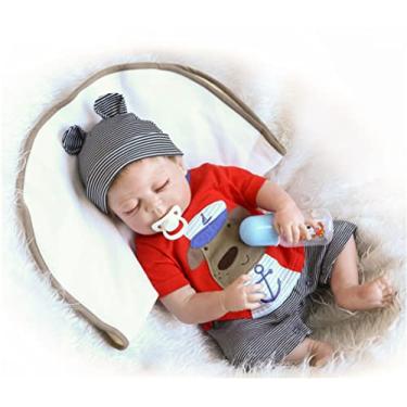 Imagem de KEGUOF Boneca Reborn de Silicone, Boneca de Bebê Realista, 22 Polegadas, Garota