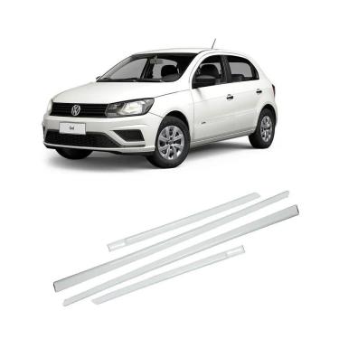 Imagem de Jogo Friso Lateral Fox Gol G5 G6 G7 G8 Up Slim Branco Cristal 4 Peças