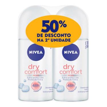 Imagem de Desodorante Antitranspirante Roll-On Nivea Dry Comfort 48H Com 2 Unida