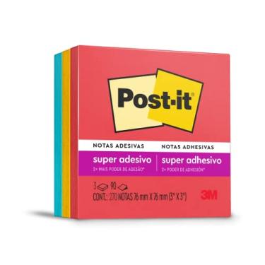 Imagem de Post-it, 3M, Bloco de Notas Adesivas, Coleção Diversão, 76x76mm, 270 folhas