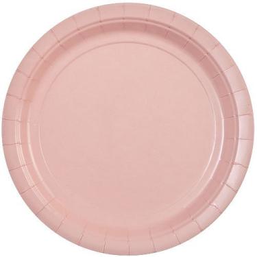Imagem de Party Dimensions Pratos de papel descartáveis para festa - 23 cm | Rosa | Pacote com 20 (72692)