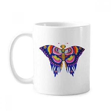 Imagem de Caneca tradicional chinesa com padrão de borboleta, cerâmica para café, xícara de porcelana