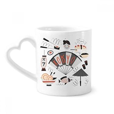 Imagem de Caneca japonesa Sushi Geisha Japão Tóquio café cerâmica copo de coração de vidro