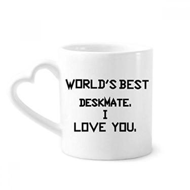 Imagem de Caneca de formatura World Best Deskmate I Love You Coffee Ceramic Drinkware Copo de coração de vidro