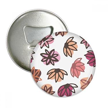 Imagem de Pétala abstrata plantas arte padrão abridor de garrafas ímã geladeira emblema multifuncional